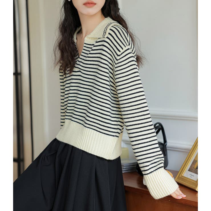 「スキッパーで小顔見せ」ニット スキッパー レディース | teddyshop | 詳細画像10 