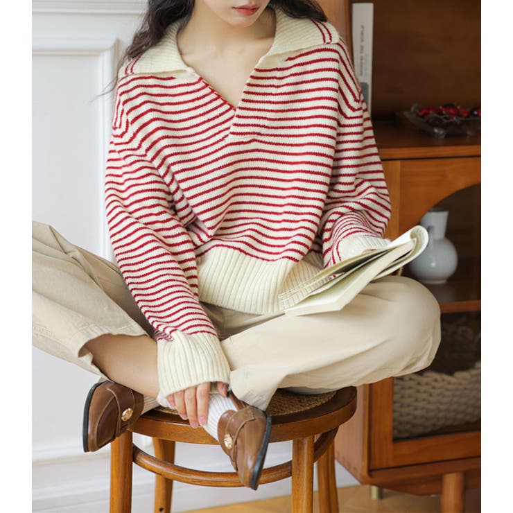 「スキッパーで小顔見せ」ニット スキッパー レディース | teddyshop | 詳細画像15 