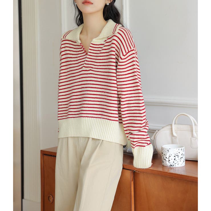 「スキッパーで小顔見せ」ニット スキッパー レディース | teddyshop | 詳細画像18 