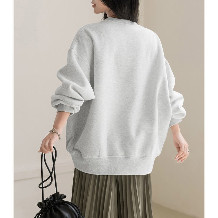 「手首も暖める長め袖」裏起毛 スウェット トップス | teddyshop | 詳細画像12 