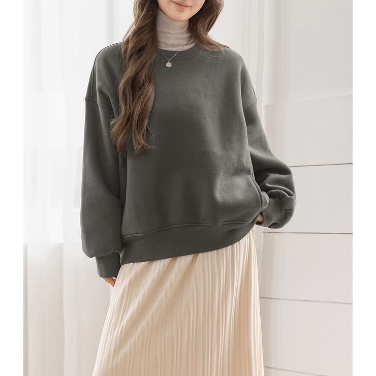 「手首も暖める長め袖」裏起毛 スウェット トップス | teddyshop | 詳細画像28 