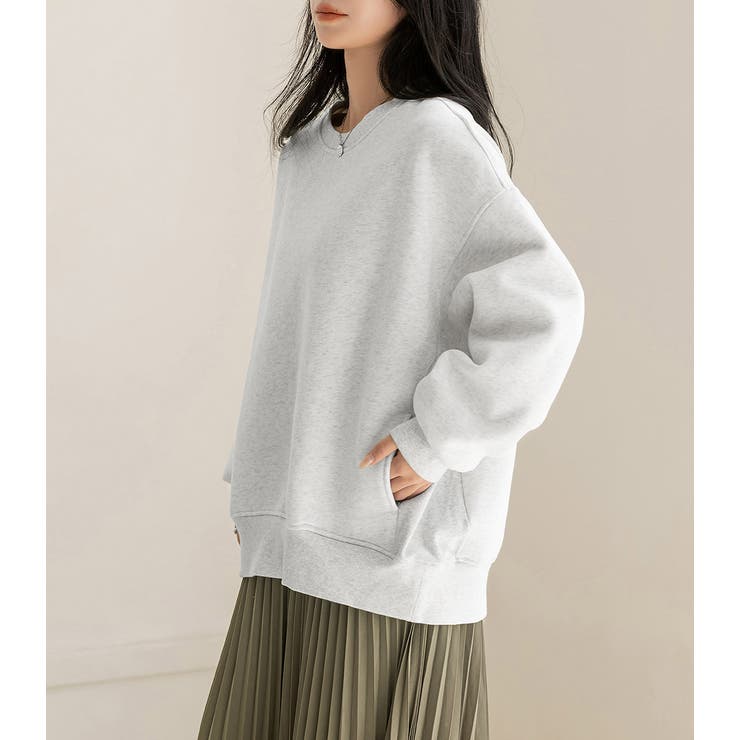 「手首も暖める長め袖」裏起毛 スウェット トップス | teddyshop | 詳細画像9 