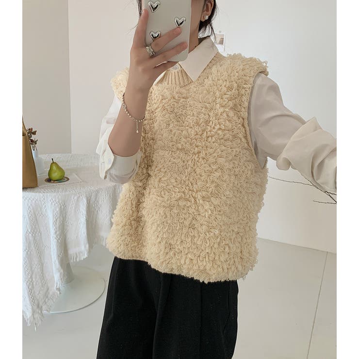 ループニットベスト レディース 全3色 | teddyshop | 詳細画像10 