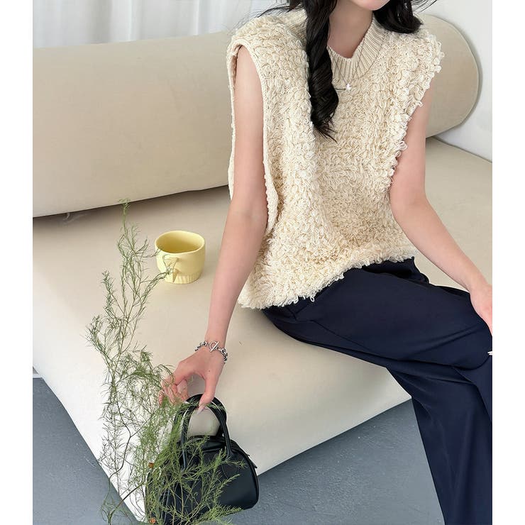 ループニットベスト レディース 全3色 | teddyshop | 詳細画像17 