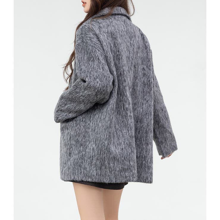 「リッチ感ある金ボタン」ジャケット シャギー ミックス | teddyshop | 詳細画像11 