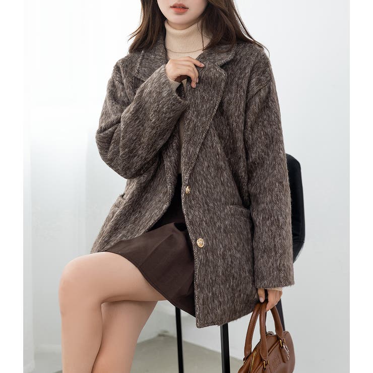 「リッチ感ある金ボタン」ジャケット シャギー ミックス | teddyshop | 詳細画像30 