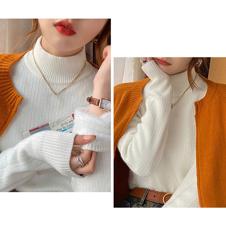 「インナーいらずのぬくもり」裏起毛 ニット リブ | teddyshop | 詳細画像13 