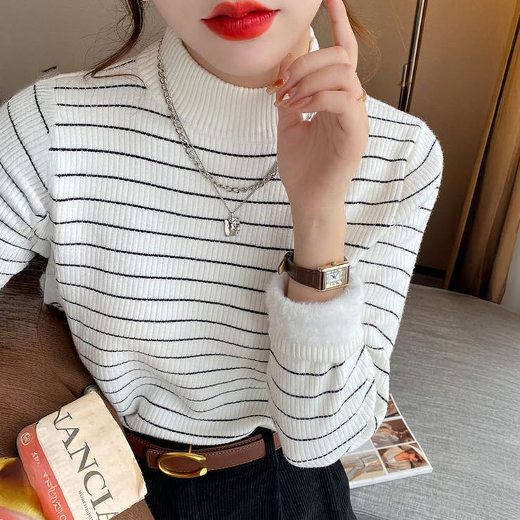 「インナーいらずのぬくもり」裏起毛 ニット リブ | teddyshop | 詳細画像29 