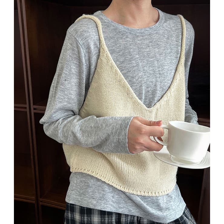 「2wayで着回し楽しむ」ニットビスチェ キャミソール レディース | teddyshop | 詳細画像24 