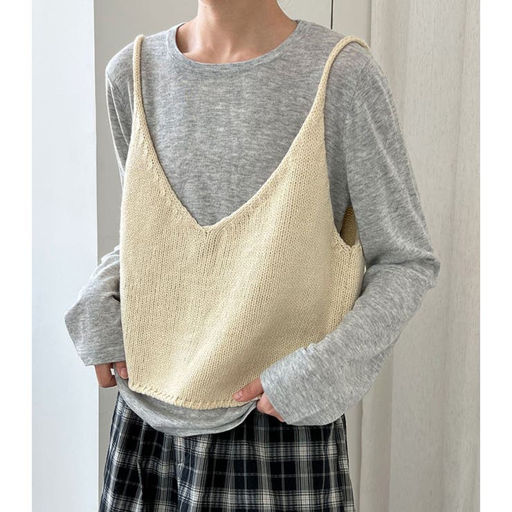 「2wayで着回し楽しむ」ニットビスチェ キャミソール レディース | teddyshop | 詳細画像25 