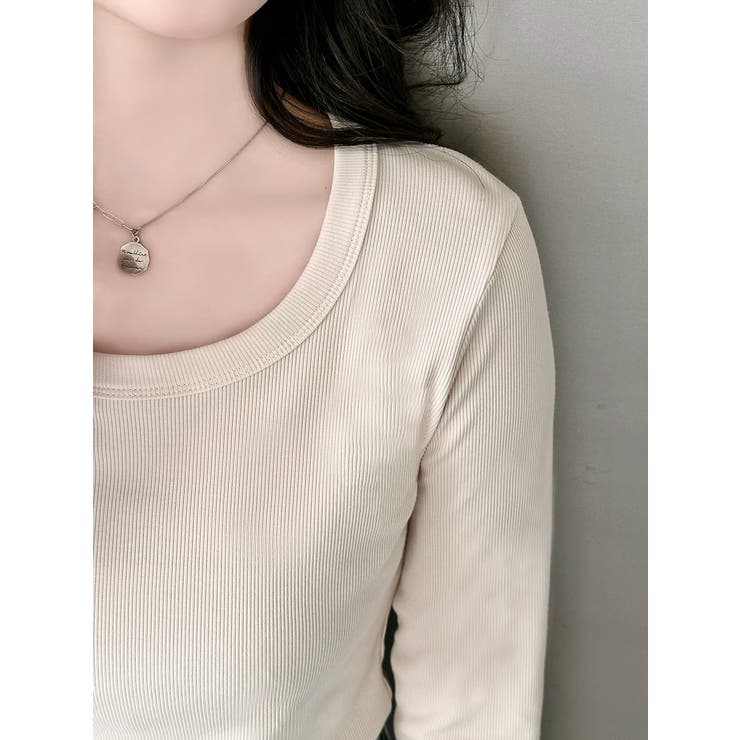 「親しみやすい着方へ」リブ トップス カットソー | teddyshop | 詳細画像22 