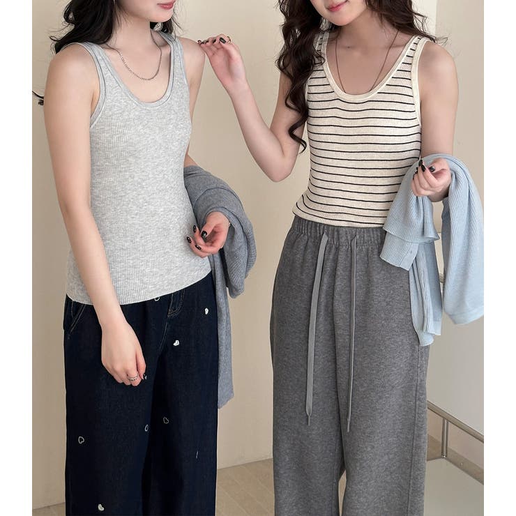 タンクトップ 細リブ 全6色 | teddyshop | 詳細画像30 