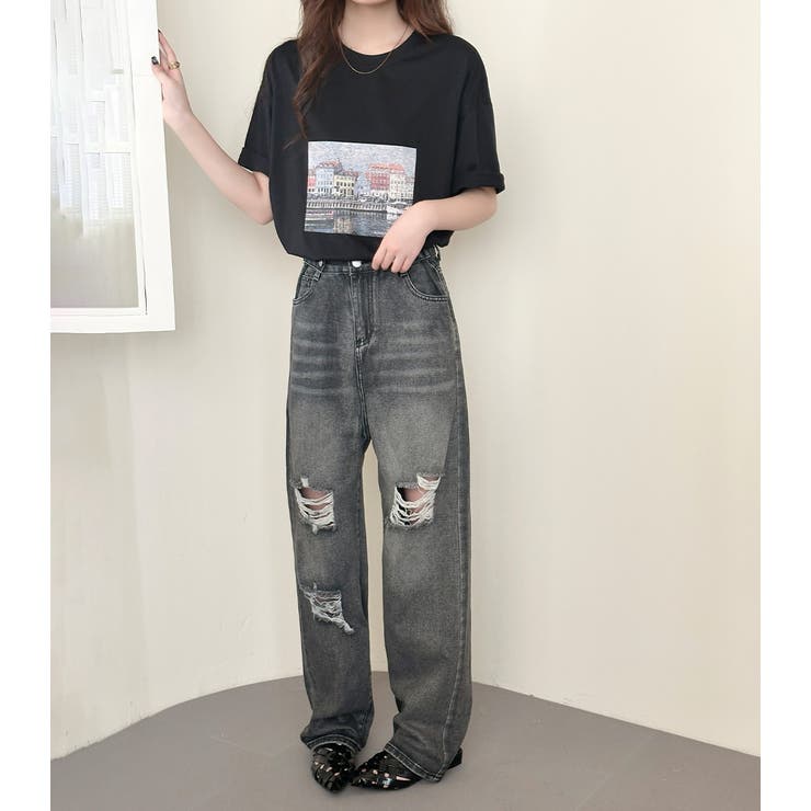 「リラクシーなオーバーサイズ」Tシャツ フォトプリント レディース | teddyshop | 詳細画像10 