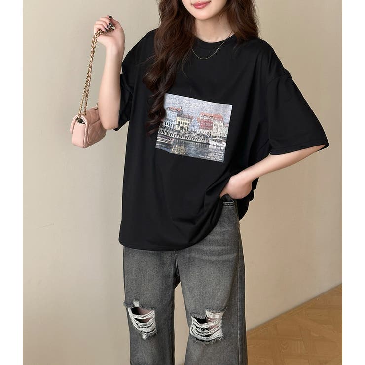「リラクシーなオーバーサイズ」Tシャツ フォトプリント レディース | teddyshop | 詳細画像12 