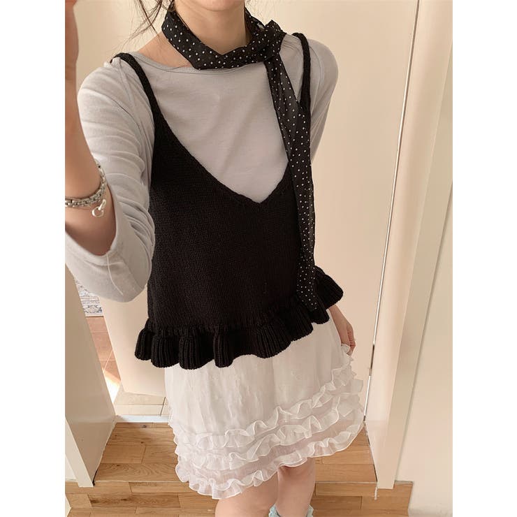 ニットビスチェ ペプラムフリル 全4色 | teddyshop | 詳細画像10 
