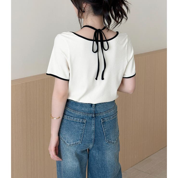 「愛されリボンで美人に」リブ トップス 全3色 | teddyshop | 詳細画像15 
