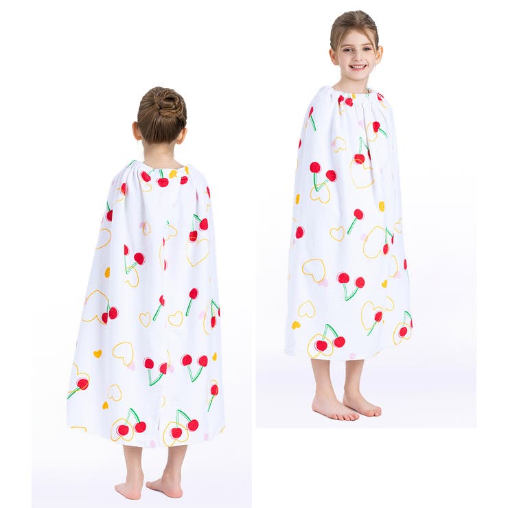 ラップタオル 巻きタオル 子供 80cm Print Gauze Wrap Towel 綿
