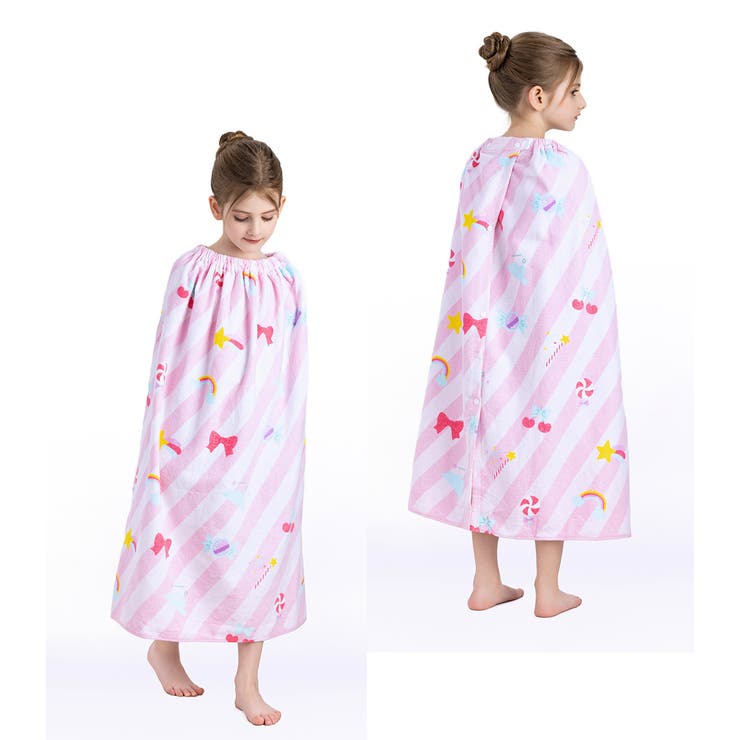 ラップタオル 巻きタオル 子供 80cm Print Gauze Wrap Towel 綿