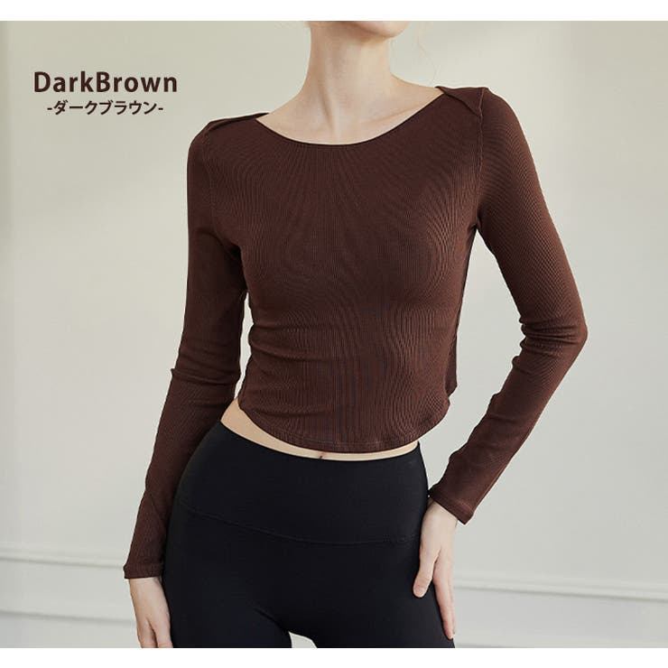 ヨガウェア 長袖 クロップド丈[品番：TY000008219]｜teddyshop