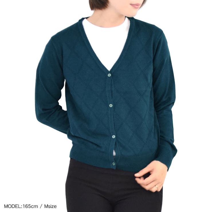 カーディガン ニット Ｖネック | terracotta | 詳細画像3 