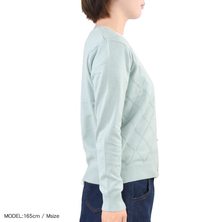 カーディガン ニット Ｖネック | terracotta | 詳細画像4 