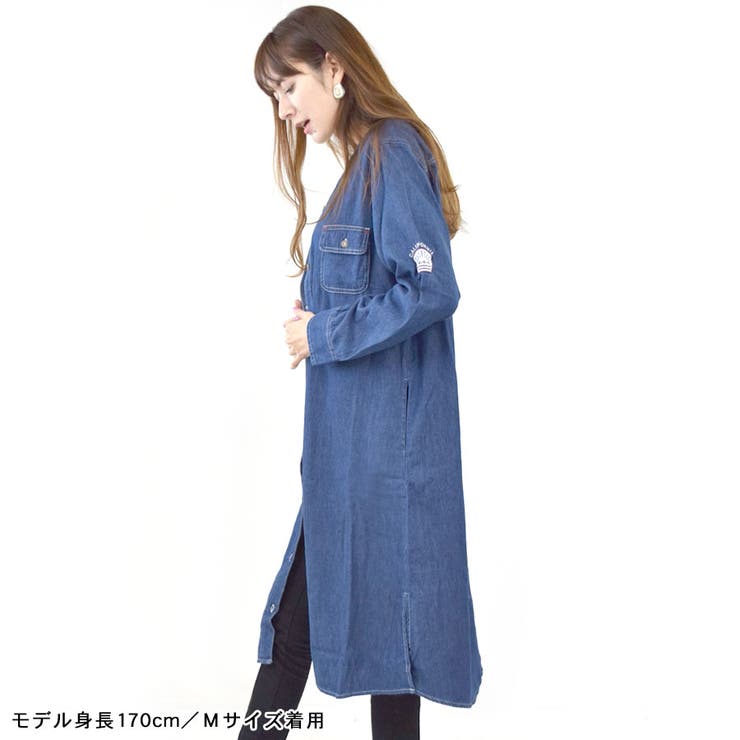 デニム ロングシャツ デニムシャツ[品番：QN000005509]｜terracotta