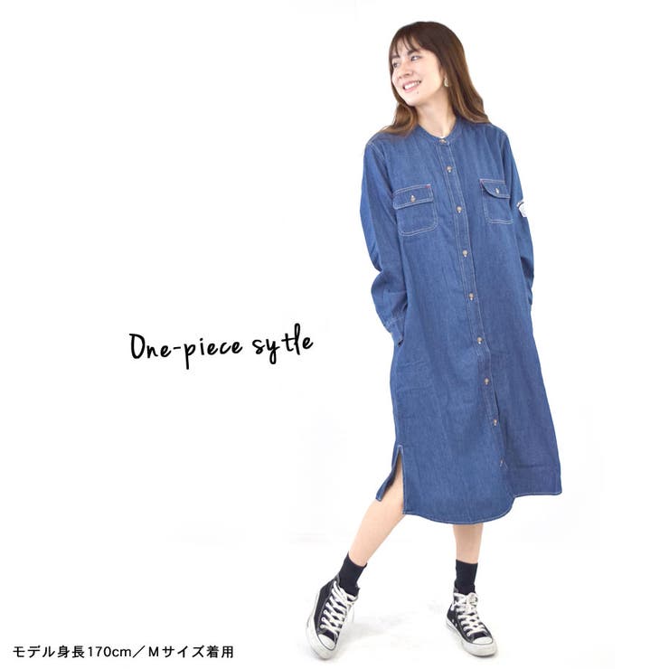 デニム ロングシャツ デニムシャツ[品番：QN000005509]｜terracotta
