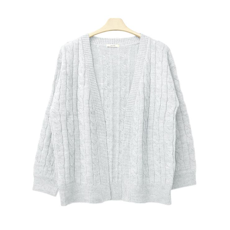 ３．ライトグレー | ニット カーディガン ざっくり | terracotta