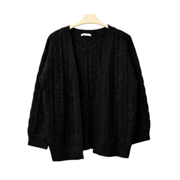 ５．ブラック | ニット カーディガン ざっくり | terracotta