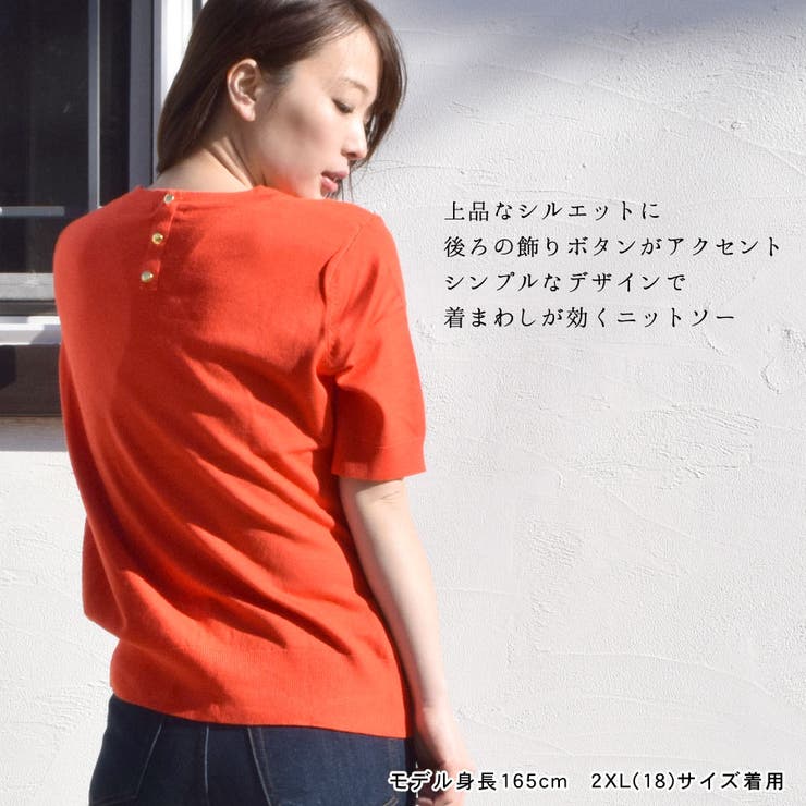 ニットソー サマーニット 半袖 | terracotta | 詳細画像3 