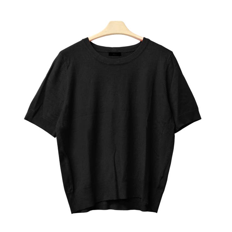 ３．ブラック | ニットソー サマーニット 半袖 | terracotta