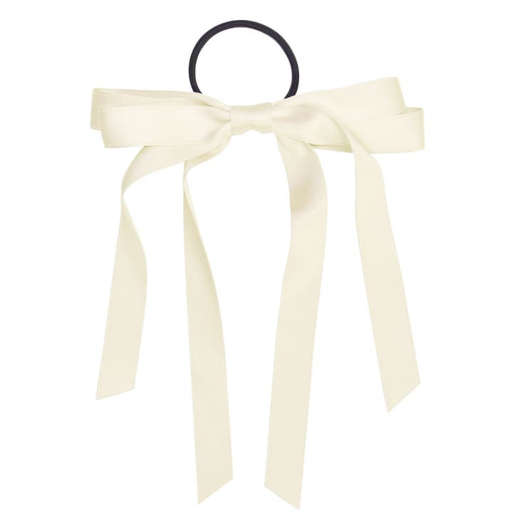 １．アイボリー | ヘアゴム ロングリボン ヘアポニー | terracotta