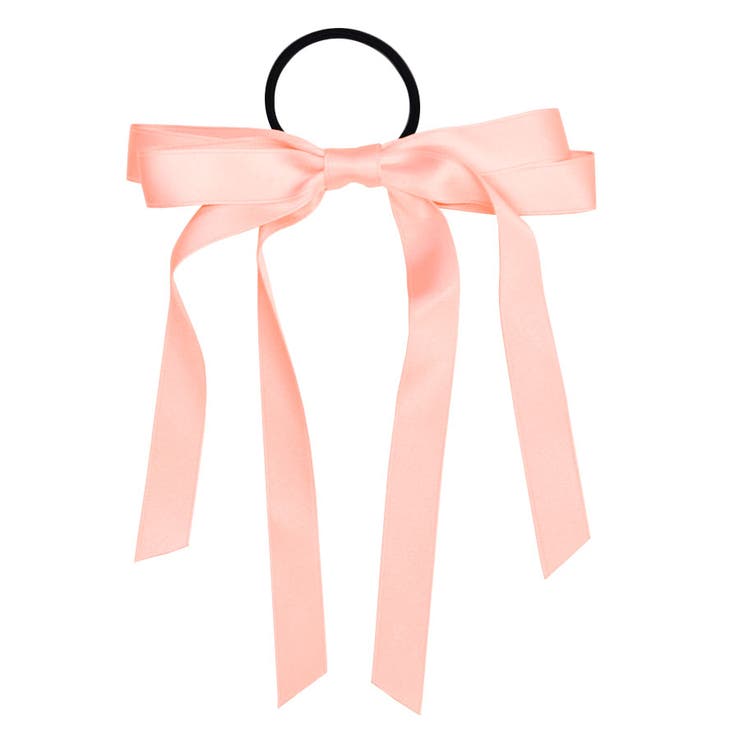 １３．サーモンピンク | ヘアゴム ロングリボン ヘアポニー | terracotta