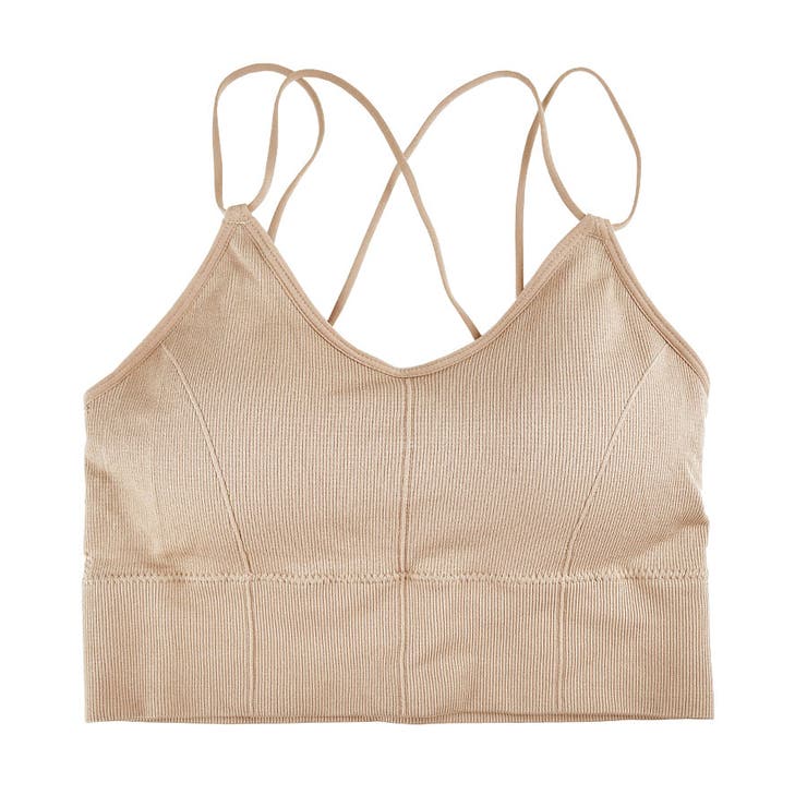 １．ベージュ | ブラトップ リブ テレコ | terracotta