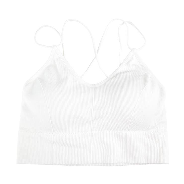 ３．ホワイト | ブラトップ リブ テレコ | terracotta