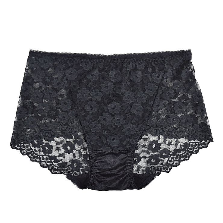 ３．ブラック | 総レース ショーツ セクシーランジェリー | terracotta