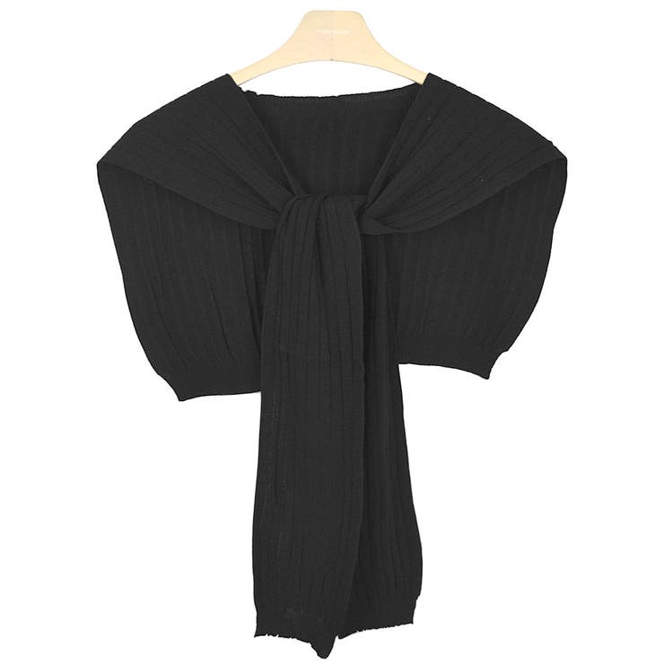 ４．ブラック | 肩掛け ニット 肩かけニット | terracotta