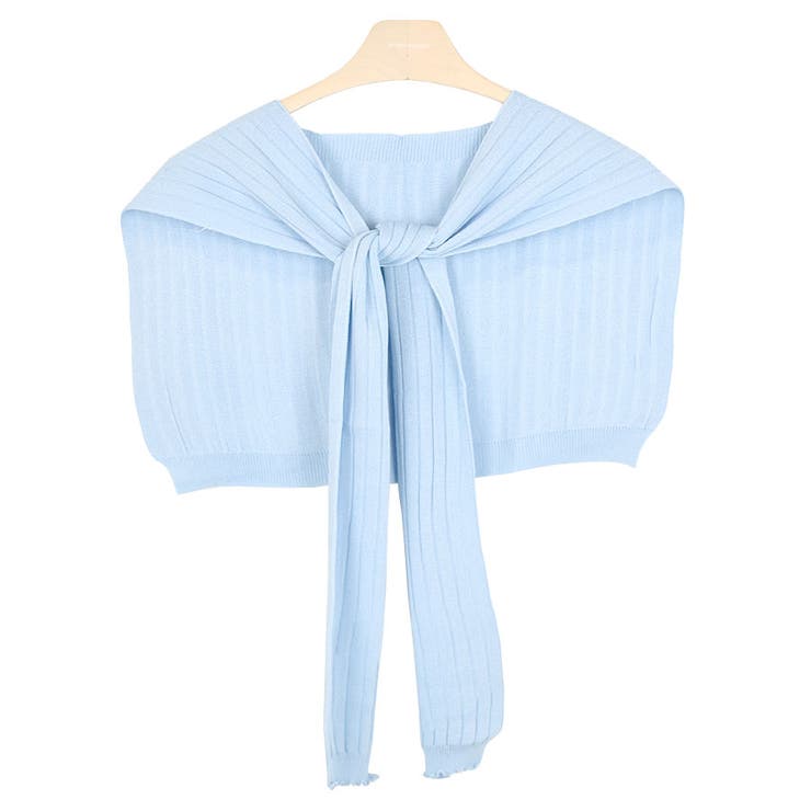 ８．スカイブルー | 肩掛け ニット 肩かけニット | terracotta