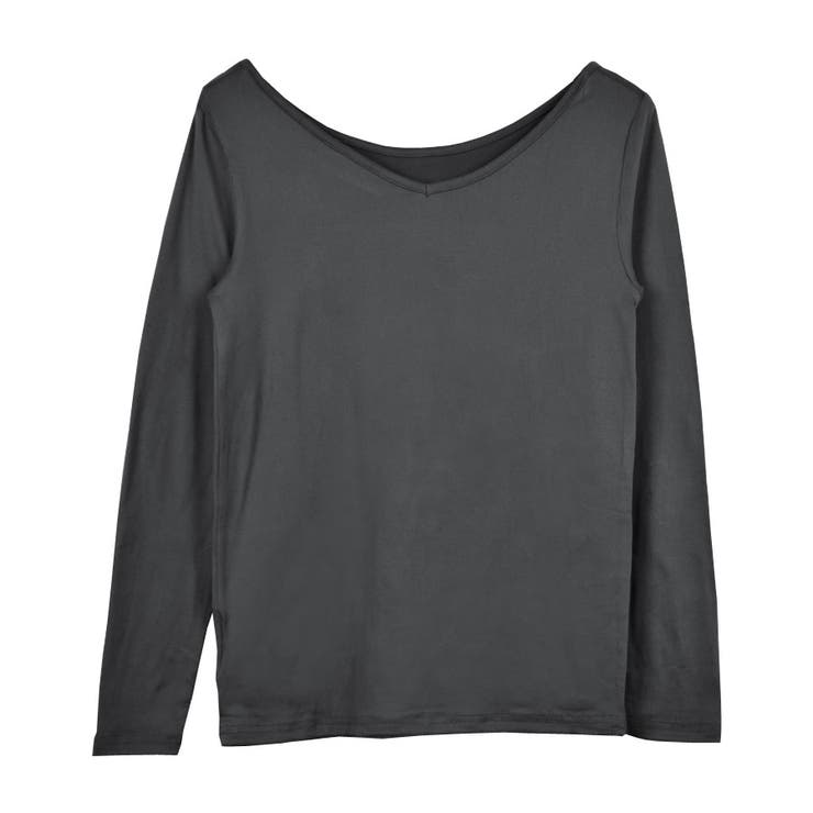 ３．チャコール | あったかインナー 長袖 裏起毛 | terracotta