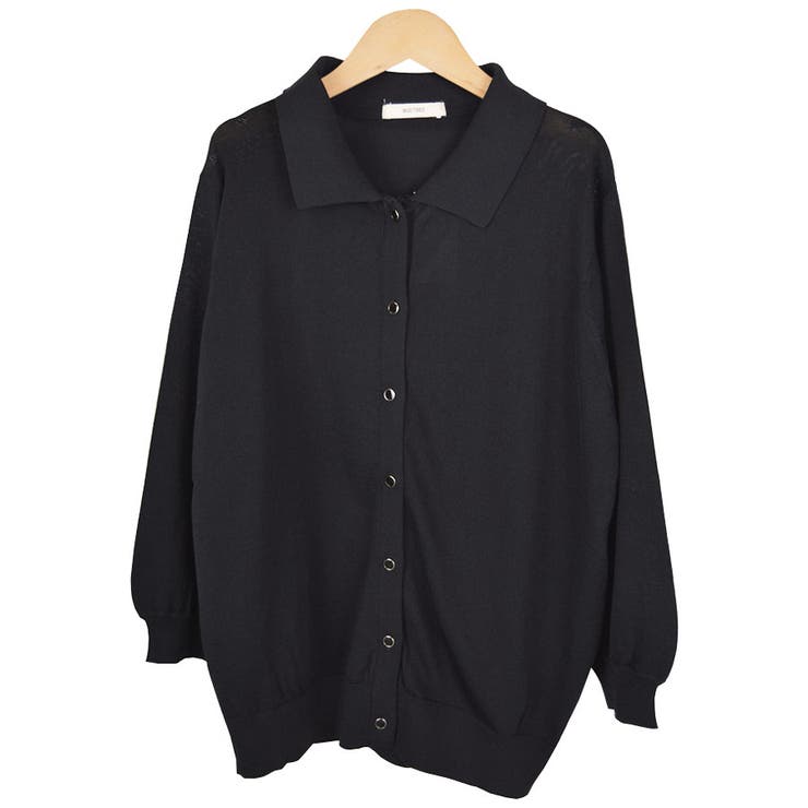 １．ブラック | カーディガン ニット 七分袖 | terracotta