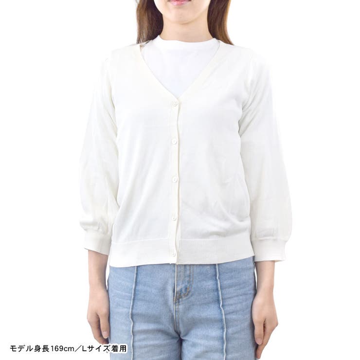 カーディガン 七分袖 薄手 | terracotta | 詳細画像9 