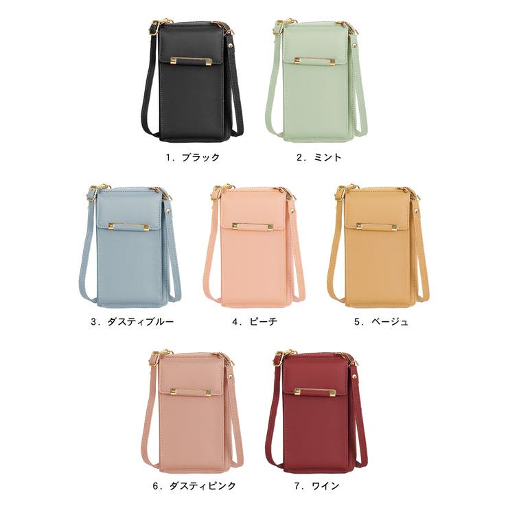 スマホショルダー お財布 ショルダーバッグ[品番：QN000006081
