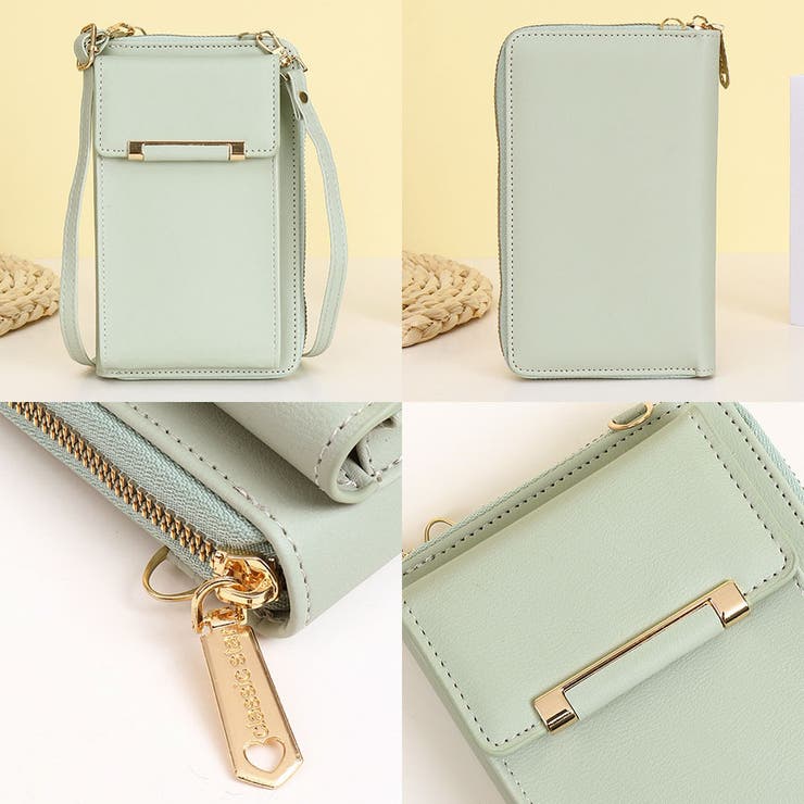 gantea ブラウン スマホショルダーバッグ スマホショルダー お財布 ショルダーバッグ[品番：QN000006081