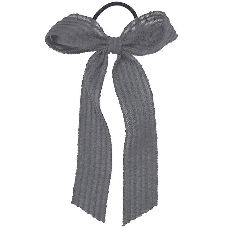 ２．グレー | BIG リボン ヘアポニー | terracotta