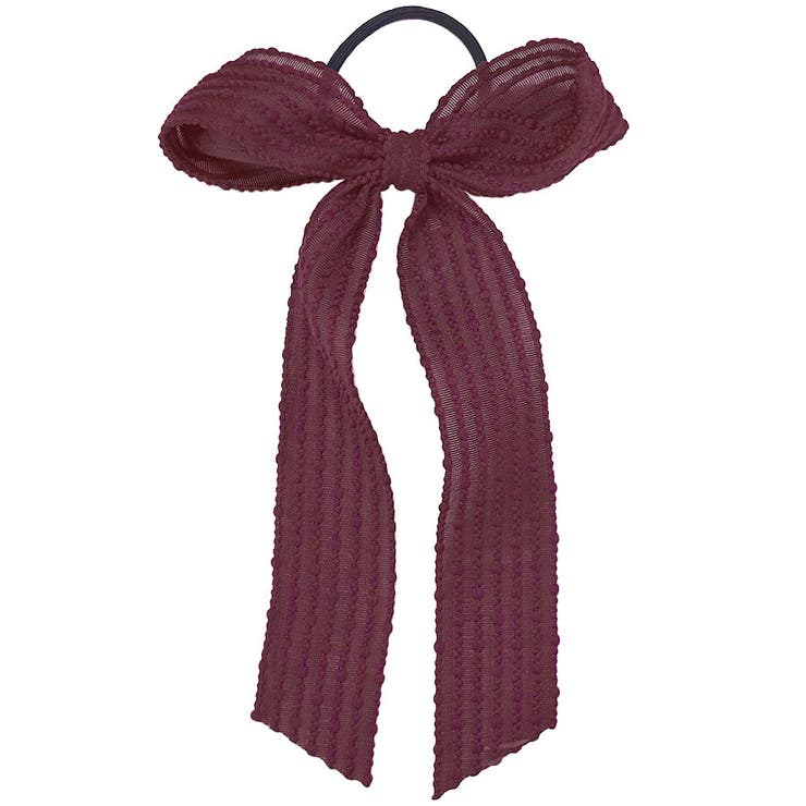 ７．ワイン | BIG リボン ヘアポニー | terracotta