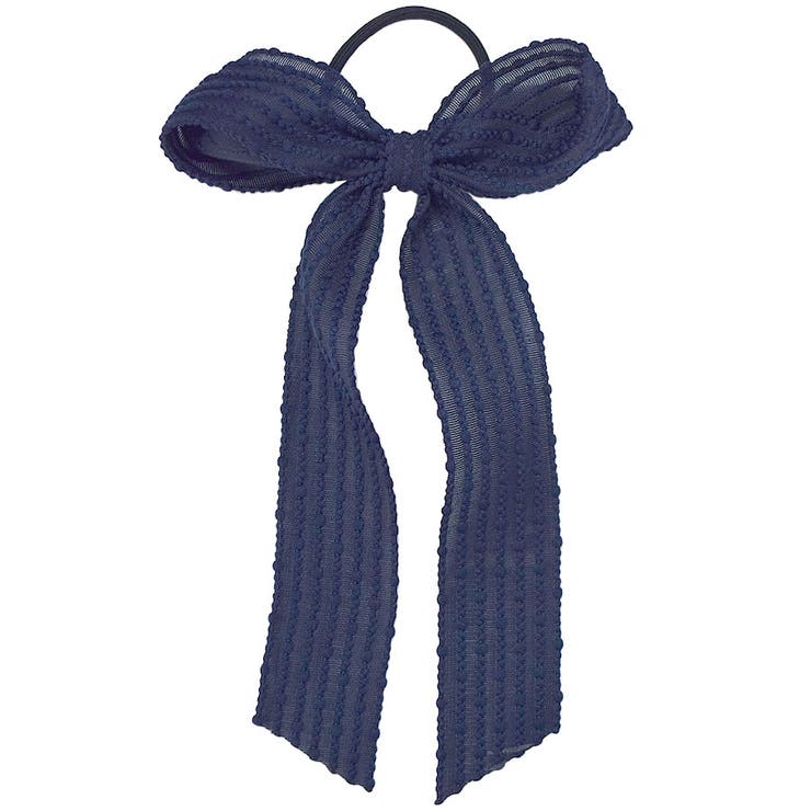 ８．ネイビー | BIG リボン ヘアポニー | terracotta