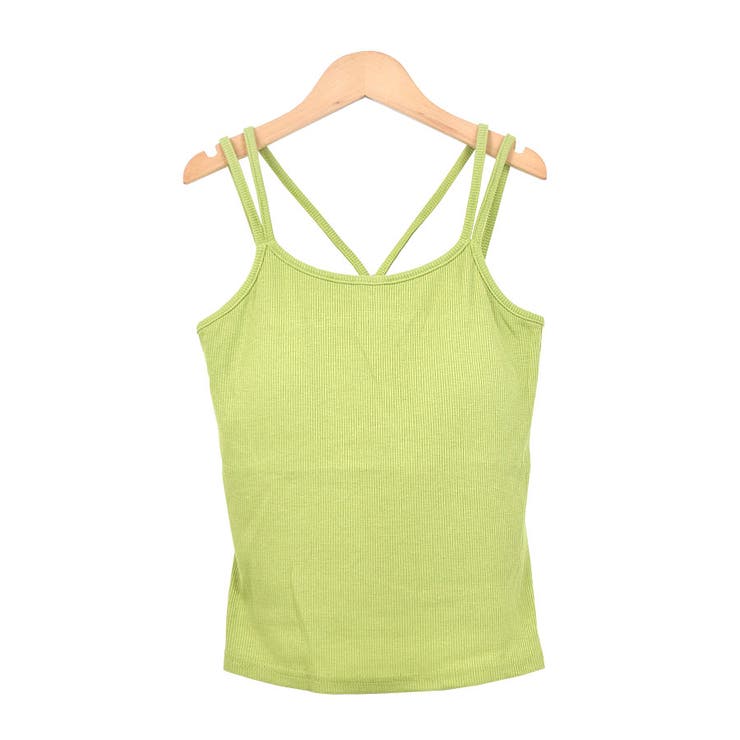 ６．リブ×キミドリ | カップ付き キャミソール インナー | terracotta