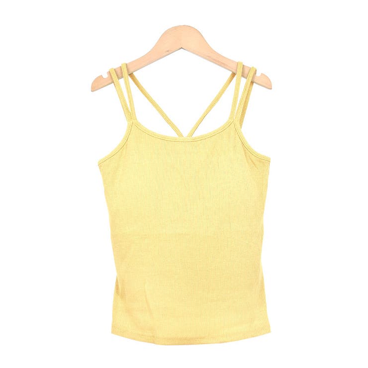 ７．リブ×イエロー | カップ付き キャミソール インナー | terracotta