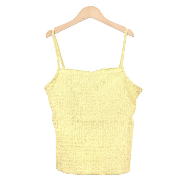 １２．シャーリング×イエロー | カップ付き キャミソール インナー | terracotta