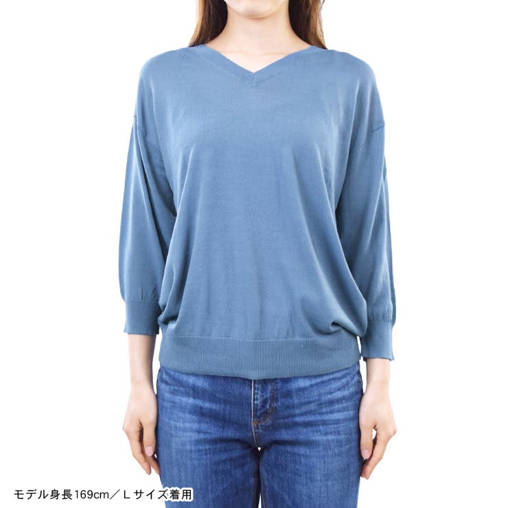 ニット Ｖネック 七分袖 | terracotta | 詳細画像8 